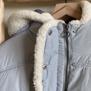 Noize Aberdeen Light Blue Sherpa Puffer 